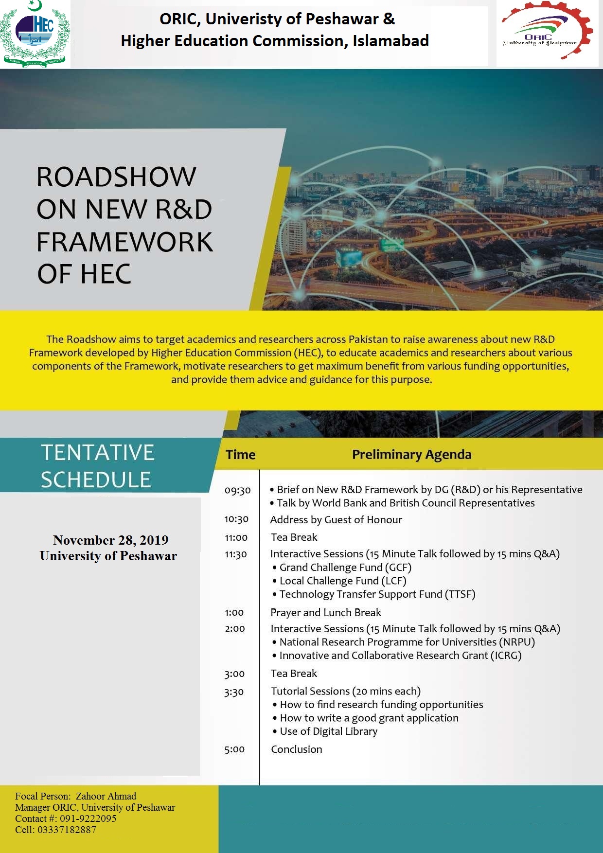 Road Show on New R&D Framework of HEC, Pakistan